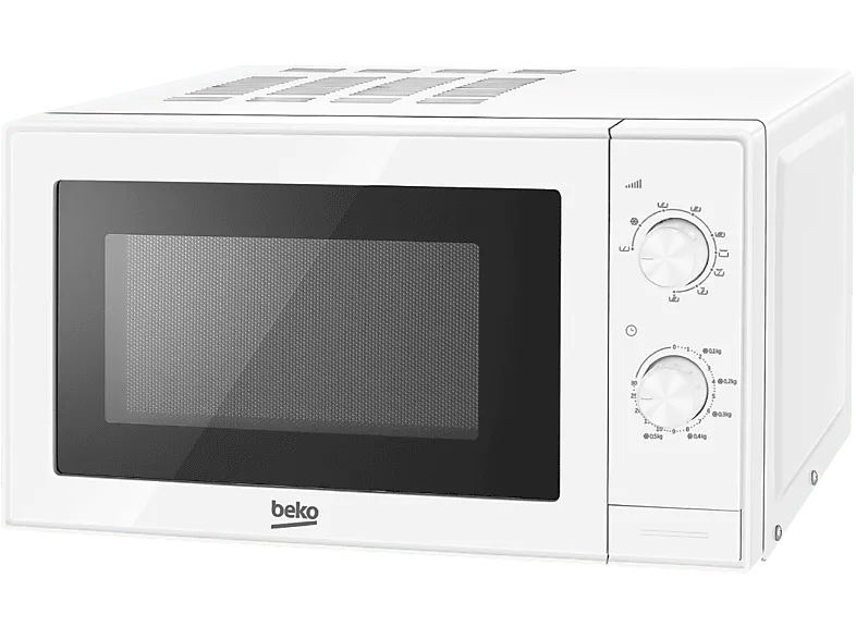 Microondas con grill - Beko MGC 20100 W, 700 W Potencia Microondas, 900 Grill, Función 20 l, Blanco