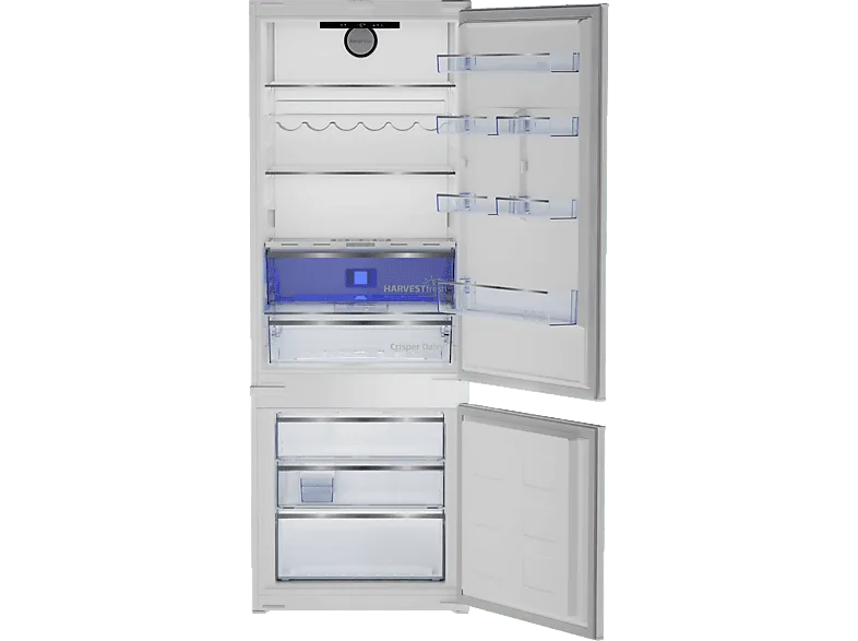 Frigorífico combi integrable - Beko BCNE400E40SN, Neo Frost Dual Cooling, 194 cm, 370 l, Tecnología HarvestFresh, Sin panelar