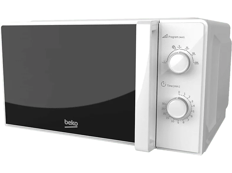 Microondas - Beko MOC20100WFB, 700W, 5 Niveles, 20 l, Función Descongelación, Blanco