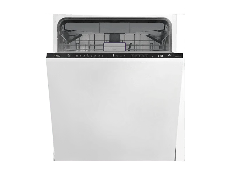 Lavavajillas integrable - Beko BDIN38650C, 16 servicios, 8 programas, 60 cm, CornerIntense, DeepWash, Motor ProSmart, Sin panelar