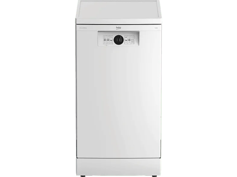 Lavavajillas - Beko BDFS26020WQ, 10 servicios, 6 programas, 45cm, AquaIntense, Motor ProSmart, Blanco