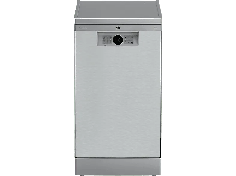Lavavajillas - Beko BDFS26020XQ, 10 Servicios, 6 Programas, 45 cm, AquaIntense, Motor ProSmart, Inox