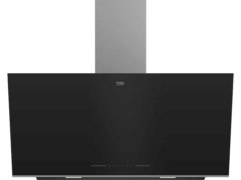 Campana decorativa - Beko BHCA96641BBHS, 3 velocidades + Intensiv, 441 m³/h, 90 cm, Touch Control, Función Limpieza de aire, Negro (imagen 1 de 3)
