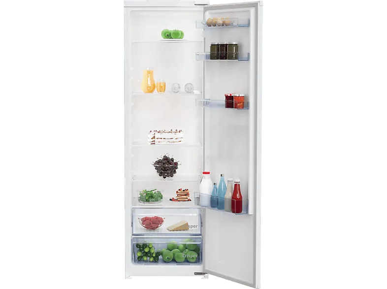 Frigorífico una puerta integrable - Beko BSSA315K4SN, Cíclico, 177.5 cm, 309 l, Sin panelar