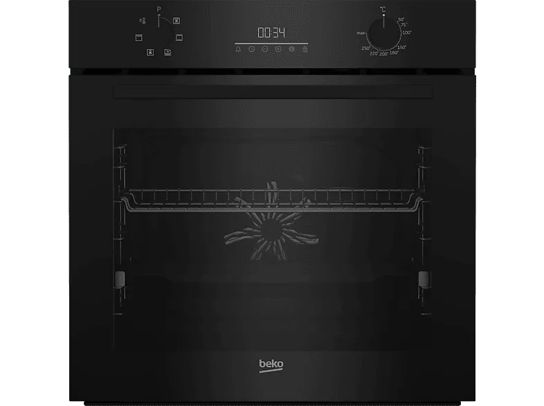 Horno - Beko BCBIE17300KSB, Multifunción, Hidrolítica, 72 l, 59.4 cm, Tecnología AeroPerfect, SteamShine, Negro (imagen 1 de 3)