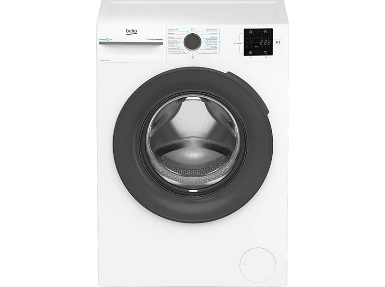 Lavadora carga frontal - Beko VBM3WFT39413WA, 9 kg, 1400 rpm, 15 programas, Energy Spin, Steam Cure, Motor ProSmart Inverter, Blanco (imagen 1 de 3)