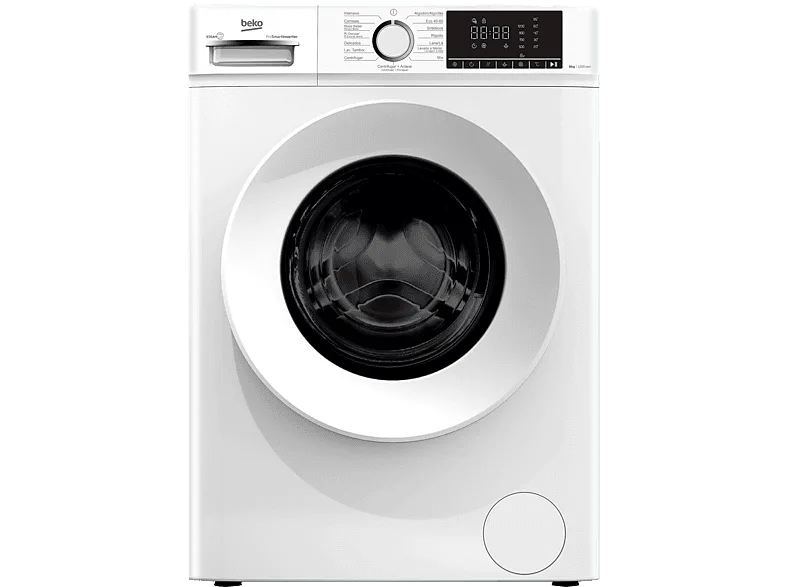 Lavadora carga frontal - Beko B1XW862WSPT, 8 kg, 1200 rpm, 15 Programas, SteamCure™, Blanco (imagen 1 de 3)