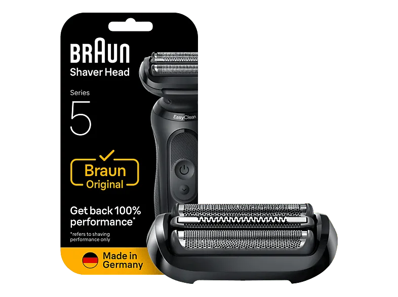 Recambio para afeitadora - Braun 54B, Compatible con series 5, Negro