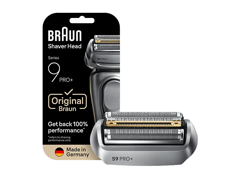 Recambio para afeitadora - Braun 96M, Compatible con afeitadoras Series 9 PRO+, Plata