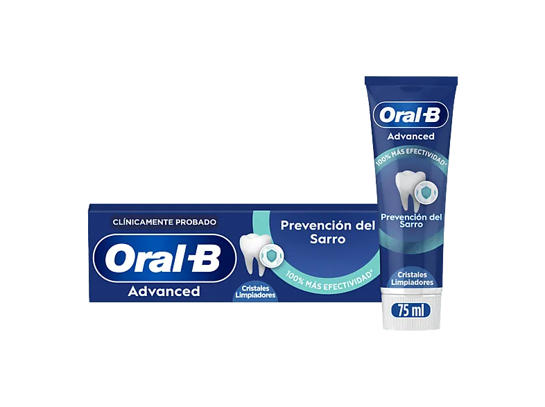 Pasta de dientes - Oral-B dentífrica Advanced Prevención del sarro, Cristales limpieza, 75 ml
