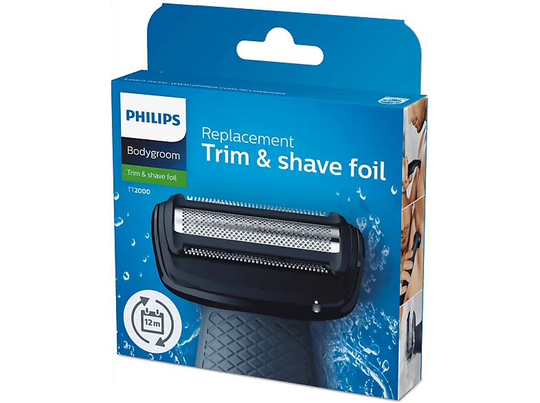 Recambio para afeitadora corporal - Philips TT2000, compatible con Serie 3000, 5000 y 7000