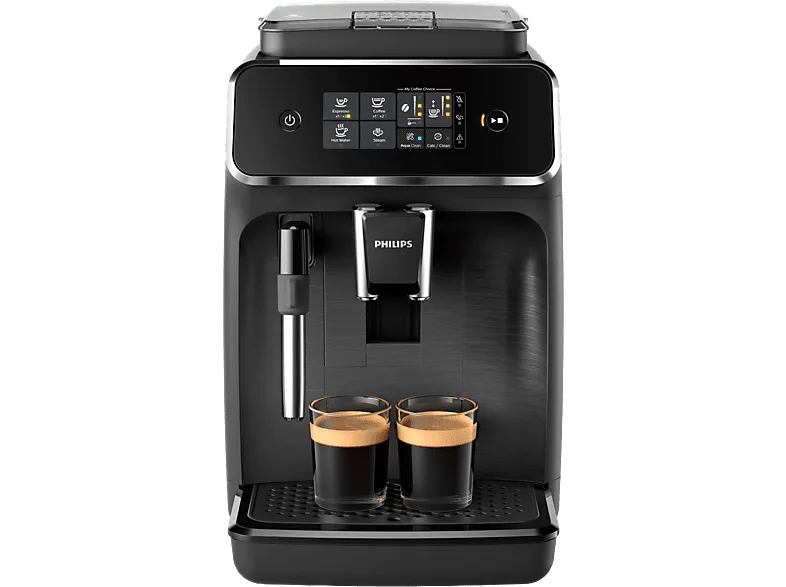 Cafetera superautomática - Philips EP2220/10, Molinillo integrado, Espumador de leche clásico, 1500W, 15 bar, 2 tazas, Negro