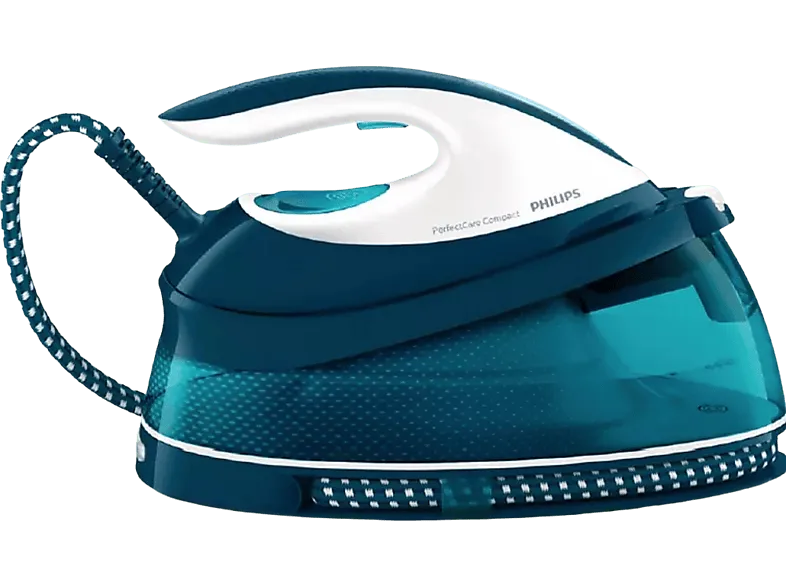 Centro de planchado - Philips GC7844/20, 2400 W, Golpe vapor 400 g/min, 6.5 bar, Suela SteamGlide, Verde