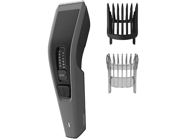 Cortapelos - Philips S5000 HC3525/15, 13 longitudes, 45 min autonomía, 3 cabezales, cepillo de limpieza, Gris