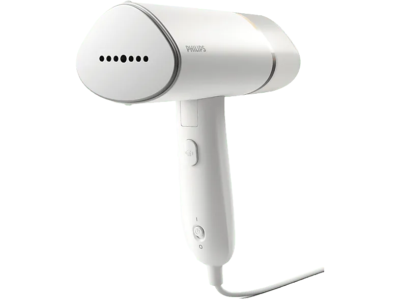 Plancha de vapor vertical - Philips STH3020/10, Compacta y Plegable, 1000 W, 0.12 l, 20 g/min, Calentamiento 30s, Blanco