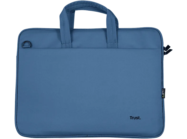 Maletín para portátil - Trust Bologna, Hasta 16", Universal, Poliester reciclado, Azul