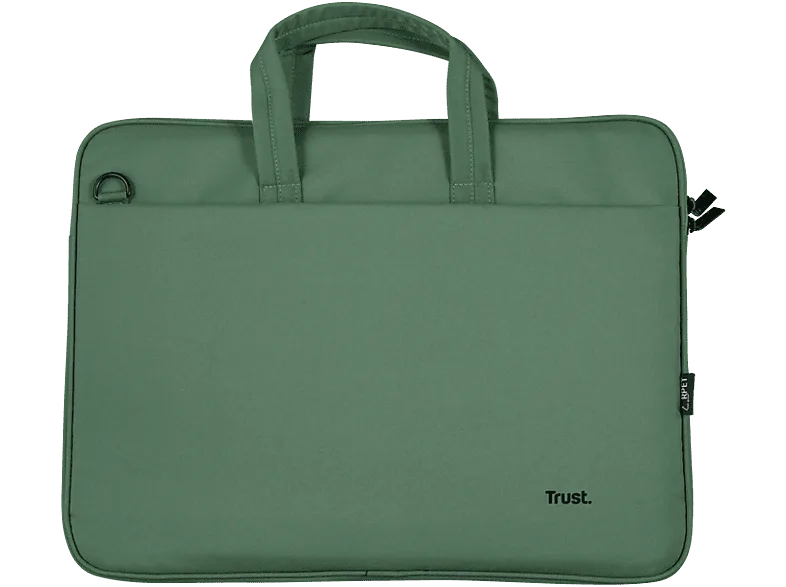 Maletín para portátil - Trust Bologna, Hasta 16", Universal, Poliester reciclado, Verde (imagen 1 de 2)