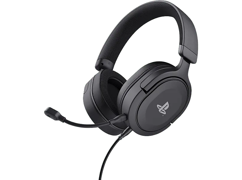 Auriculares gaming - Trust Gaming GXT 498 Forta, Con cable, Micrófono desmontable, Ecológico, Negro