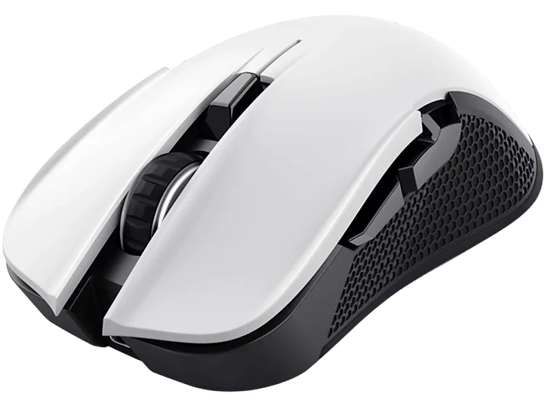 Ratón gaming - Trust GXT 923 Ybar, 6 botones, Hasta 10 m, USB-C, Wireless, 7200 ppp, Blanco – Blanco
