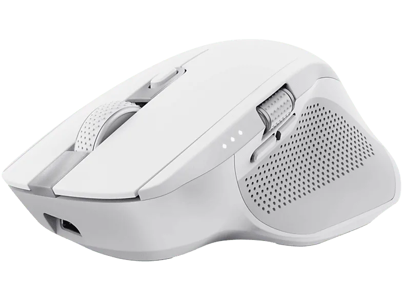 Ratón inalámbrico - Trust Ozaa+, 3200 DPI, Multidispositivo, Botones Silenciosos, 2 Ruedas de Desplazamiento, Blanco