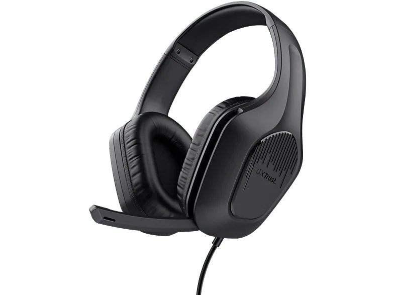 Auriculares gaming - Trust GXT 415 Zirox, Con Cable, Circumaurales, Booster Black