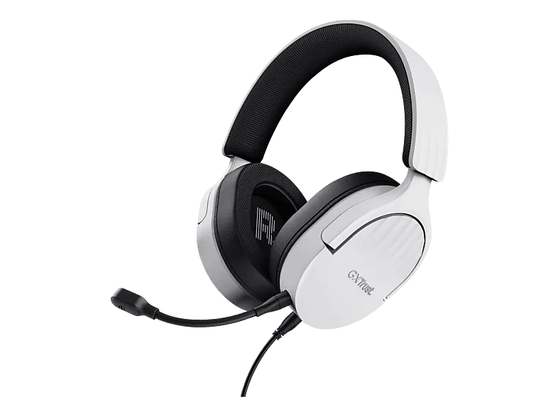 Auriculares gaming - Trust GXT 489W Fayzo, Circumaurales, Con cable, Multiplataforma, Micrófono, Jack 3.5mm, Blanco