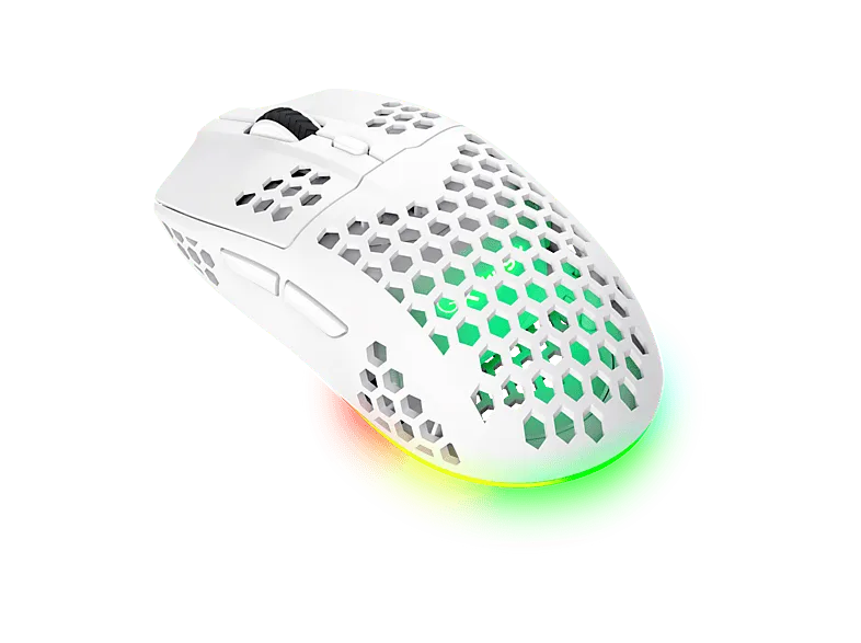 Ratón gaming - Trust GXT 929W, Inalámbrica, 4.800 dpi, Ultraligero, Iluminación RGB, Blanco (imagen 1 de 2)