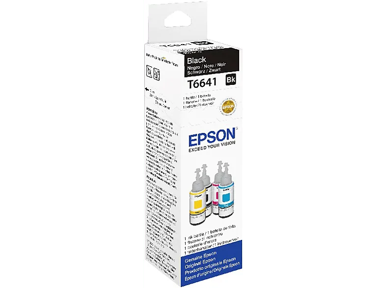Botella de tinta - Epson T6641 EcoTank, Compatible con ET-2600, 70 ml, Negro (imagen 1 de 3)