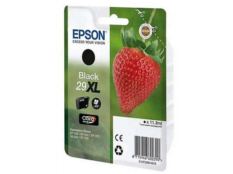 Cartucho de tinta - Epson C13T29914020 Fresa, 29 cartuchos XL, Black