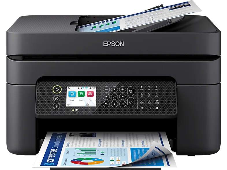 Impresora multifunción tinta - Epson WorkForce WF-2950DWF, Impresión doble cara, Color, WiFi, Fax, Negro