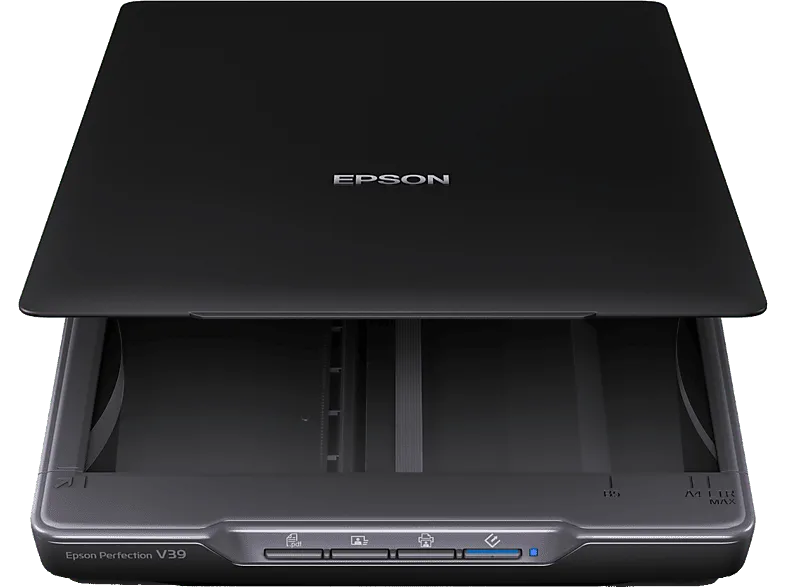 Escáner portátil - Epson V39II, 4800 x DPI, 216 297 mm, Sensor CIS, Negro
