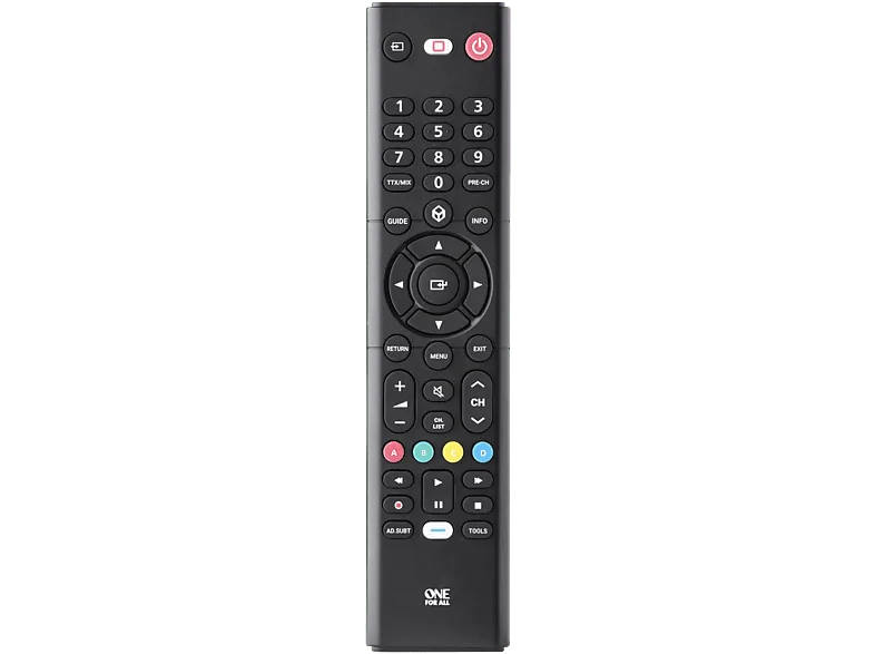 Mando a distancia - One For All URC1310, Samsung, Hasta 10 m, Negro