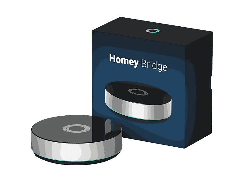 Puente inteligente - Homey Bridge, Compatible con Homey, Google Assistant, Amazon Alexa y Apple Siri, Wi-Fi, Bluetooth, Negro