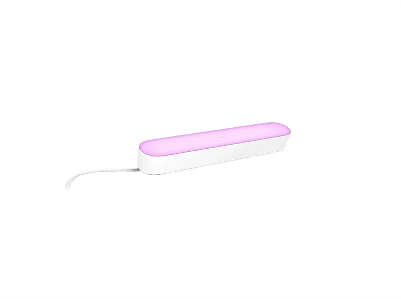 Barra Luces LED - Philips Hue Play, Inteligente, RGB, Control App y Voz, Con Alimentador (Para PC/TV), Zigbee+Bluetooth, Blanco