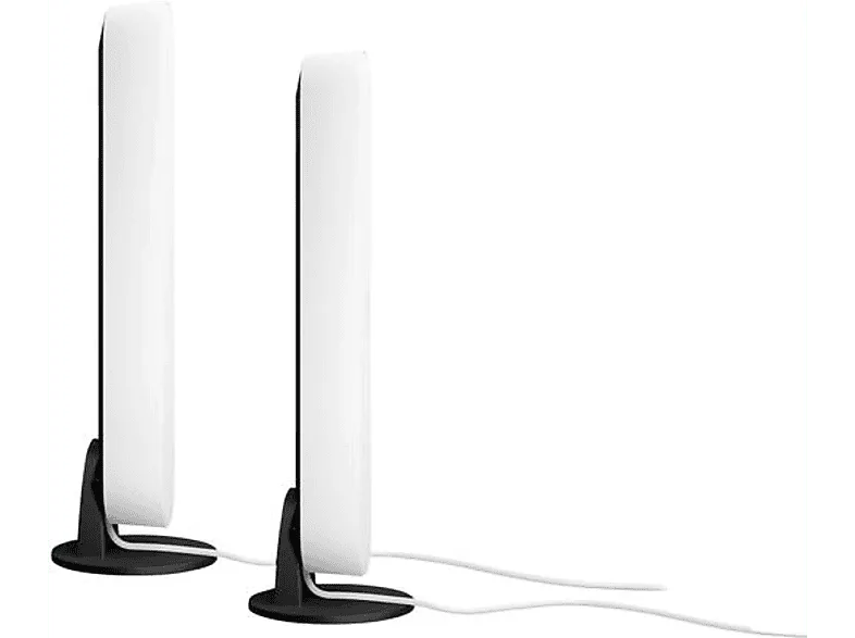 Barras Luces LED - Philips Hue Play, Inteligente, RGB, Control App y Voz, Con Alimentador (Para PC/TV), Zigbee+Bluetooth, 2 bombillas