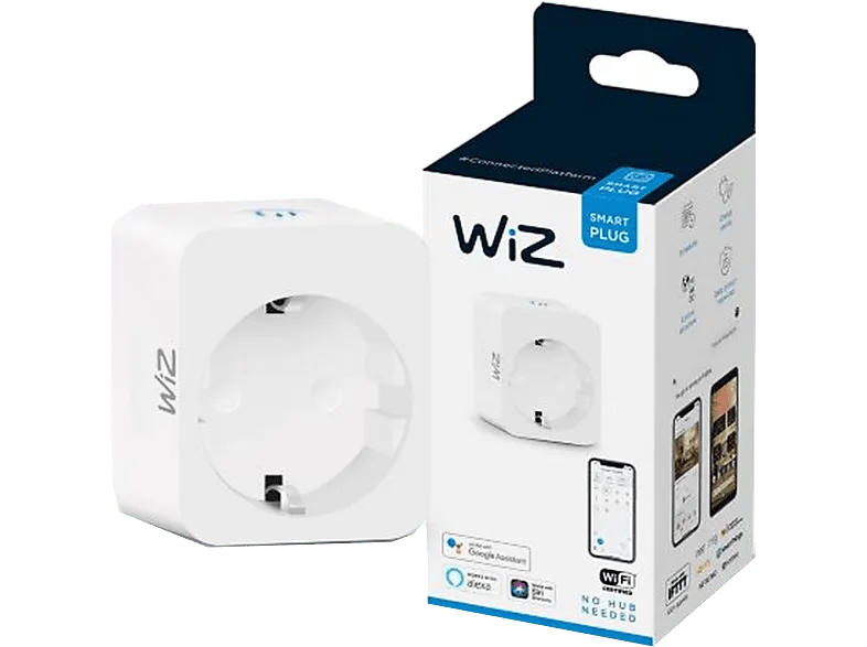 Enchufe Inteligente - WiZ Inteligente, Wi-Fi, Controla Con App, Compatible Alexa y Google Home