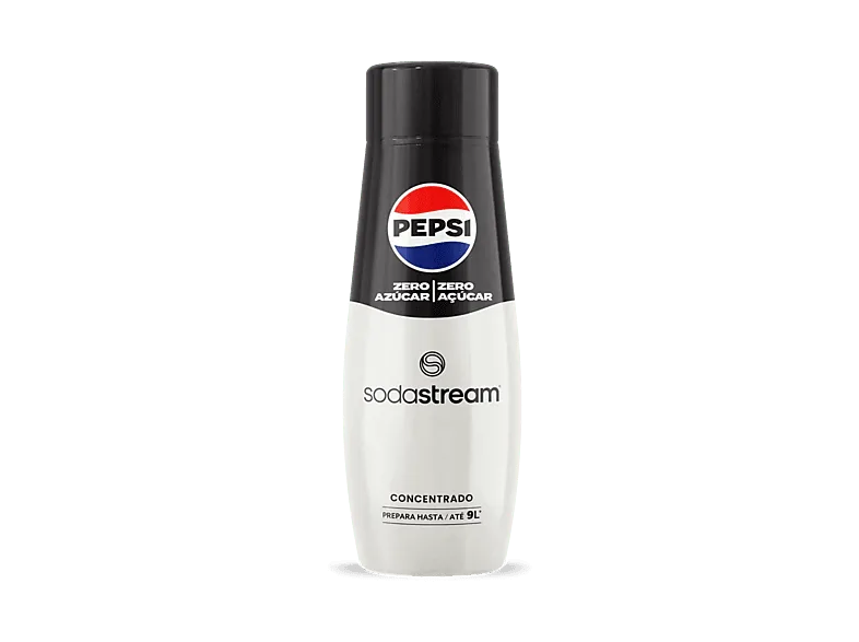 Concentrado para máquina gasificadora - SodaStream Pepsi Zero, 440ml, Prepara hasta 9 litros de agua con gas saborizada