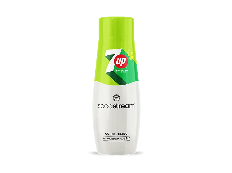 Concentrado para máquina gasificadora - SodaStream 7Up Zero, 440ml, Prepara hasta 9 litros de agua con gas saborizada