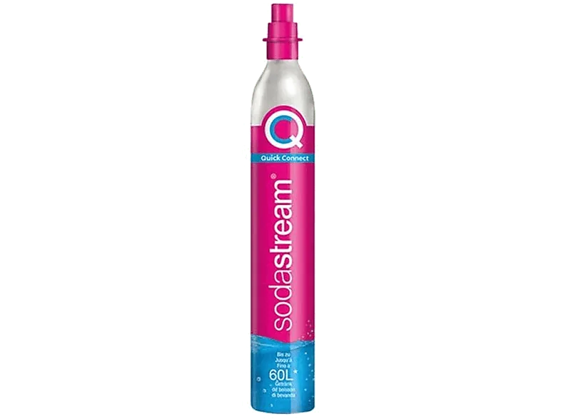 Recarga CO2 Máquina gasificadora de agua - SodaStream 1132260340 Cilindro+Gas, Quick Connect, 60 litros