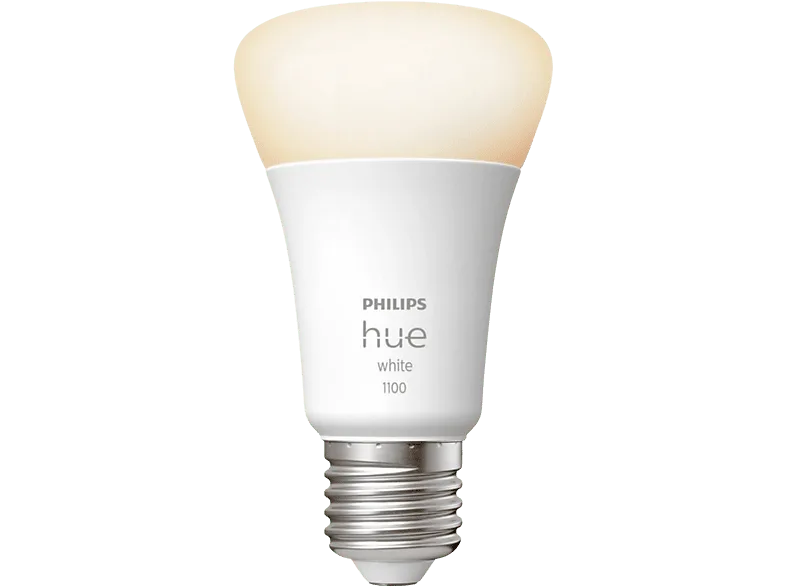 Bombilla Inteligente - Philips Hue LED E27 8W, 1055 lm, Blanco Cálido, Zigbee+Bluetooth, Compatible Con Alexa, Google, AppleHomekit