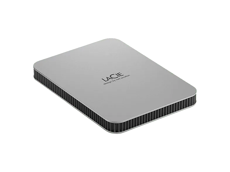 Disco duro externo 5 TB - LaCie Mobile Drive V2 STLP5000400, USB-C, 130 MB/s, Plateado lunar