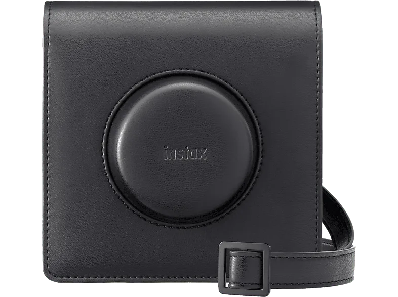 Funda cámara - Fujifilm Instax Wide Evo, Cuero sintético, Negro