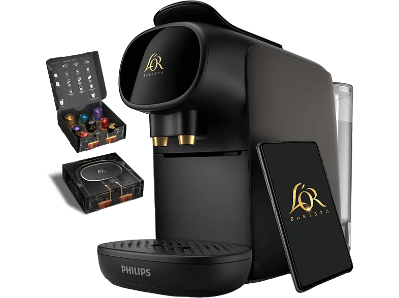 Cafetera de cápsulas - Philips LM9020/30 Smart L'OR Barista Creatif, App Smartphone, 1 o 2 Tazas, Preparación programada
