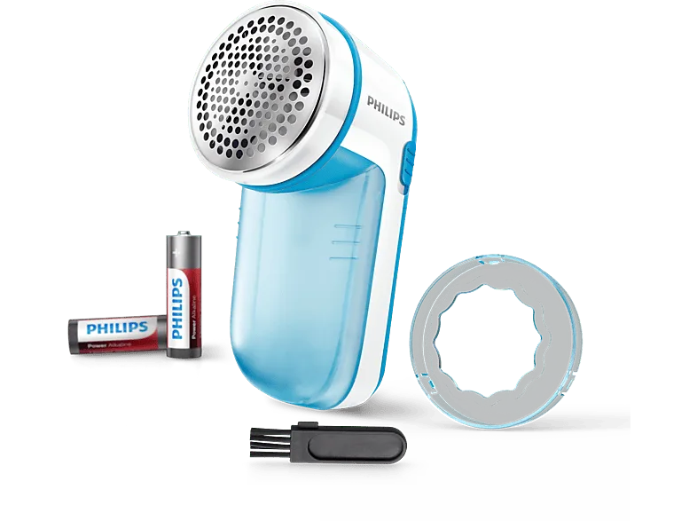 Quitapelusas - Philips GC026/00, Rejilla con 3 tamaños diferentes, 8800 Rotaciones por minuto, Azul y blanco