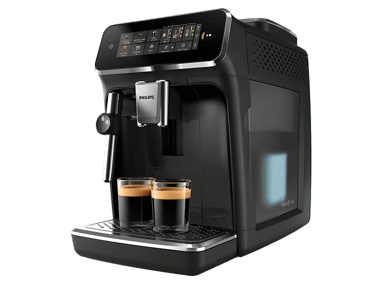 Cafetera superautomática - Philips 3300 Series EP3321/40, Tecnología AquaClean, 2 tazas, Presión Máx. 15 bar, Deposito de agua 1.8 l, 1500 W, Negro