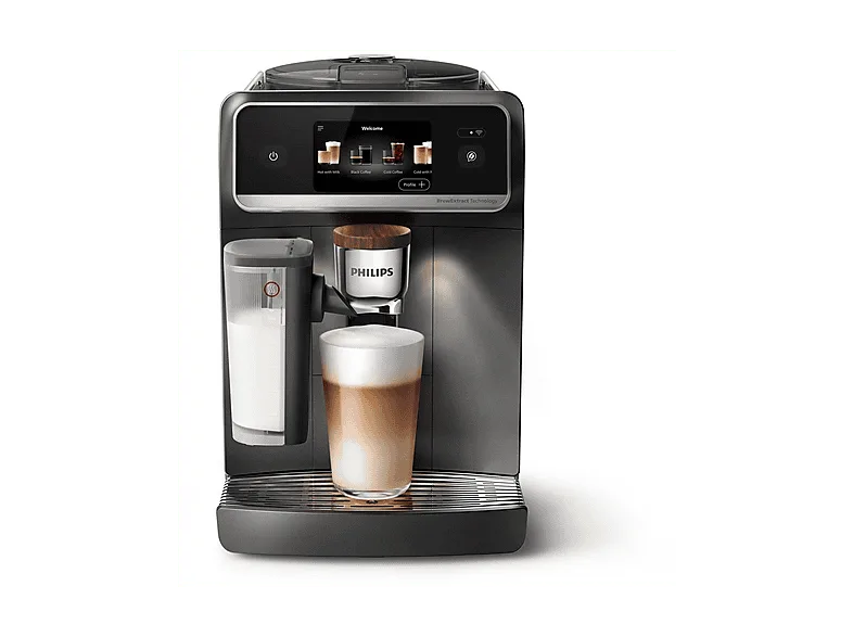 Cafetera superautomática - Philips Café Aromis EP8757/12, 15 Bar, 54 Bebidas, LatteGo Pro, SilentBrew, AquaClean, 1,9 L, 8 Perfiles, 3 Años Garantía