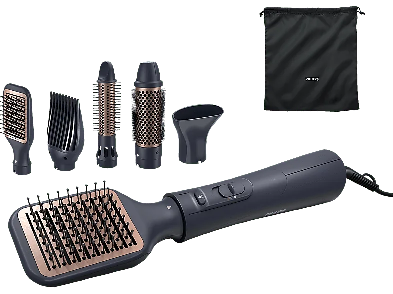 Moldeador - Philips BHA530/00 , Tecnología iónica, 3 temperaturas, 5 funciones, Negro (imagen 1 de 3)
