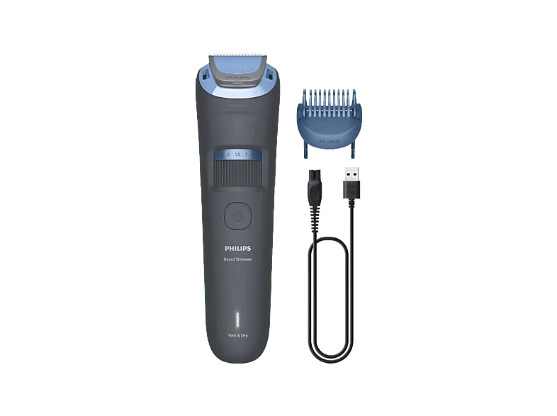 Barbero - Philips BT3617/15, 60 min Autonomía, Cuchillas autoafilables, Wet & Dry, Longitud 0,5-10 mm, Pizarra oscuro