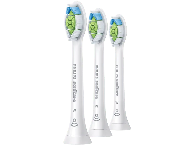 Recambio para cepillo dental - Philips Optimal White HX6063/87, Cabezal Sonicare, Pack 2+1, Blanqueador, Control antiplaca, Suavidad media, Blanco