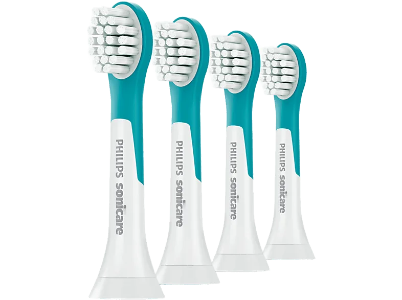 Recambio para cepillo dental - Philips Sonicare For Kids HX6034/90, x4 Cabezales de recambio, Diseñado niños +3 años